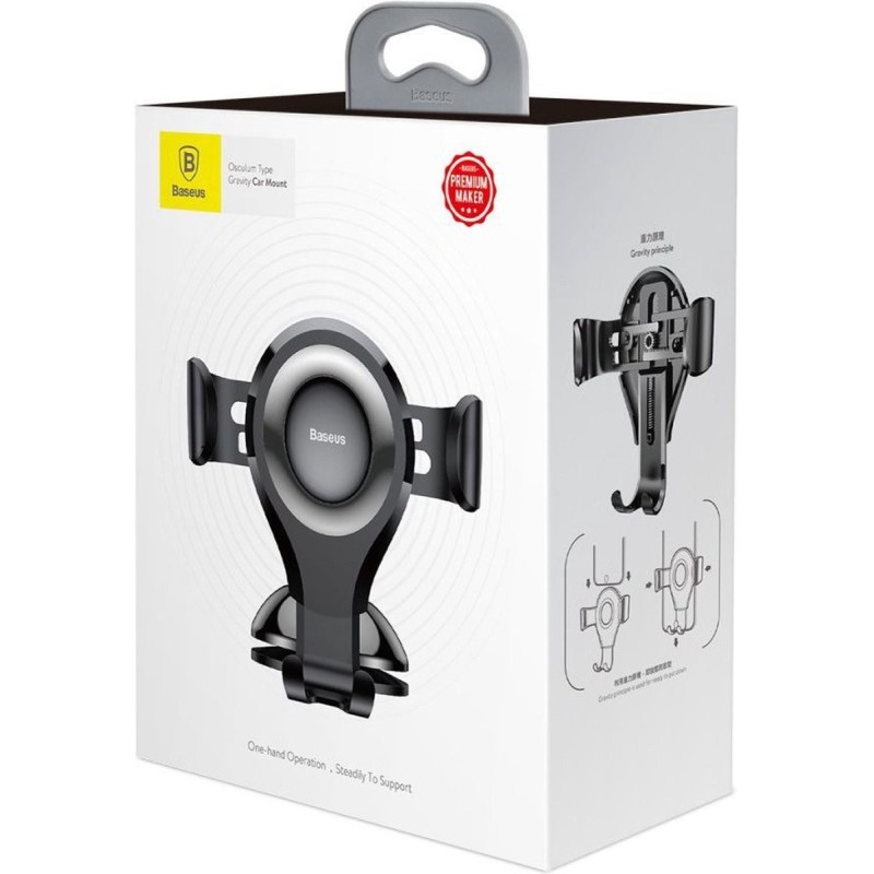 Baseus Osculum Passiv holder Mobiltelefon/Smartphone Sort Baseus Osculum Passiv holder Mobiltelefon/Smartphone Sort